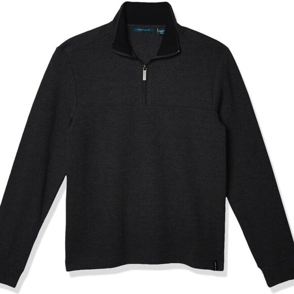 Perry Ellis Quarter-Zip Men's Sweater - Picture 1 of 6